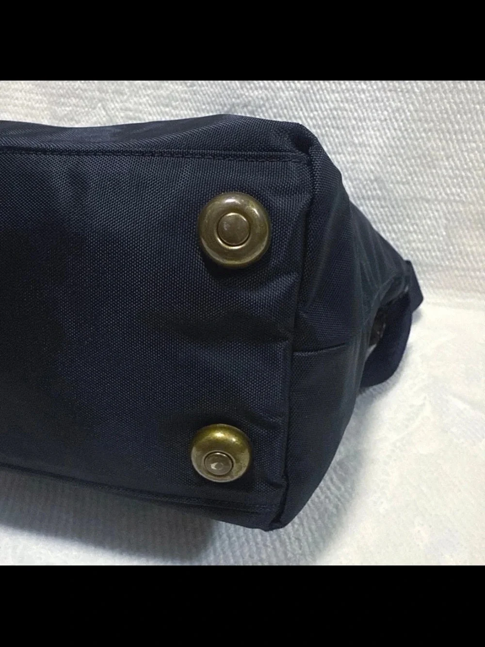 Mulberry Black Nylon Messenger with Brown Leather Patch